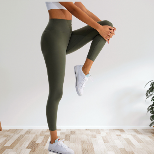 上店秒入手｜親膚柔軟觸感系列｜顯瘦磨毛瑜伽褲 ｜軍綠色